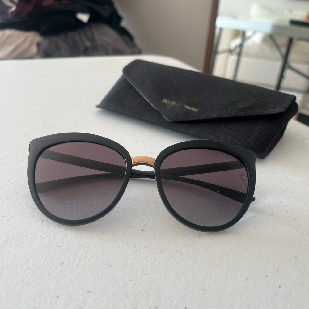 Dolce & Gabbana Black Cat-Eye Sunglasses